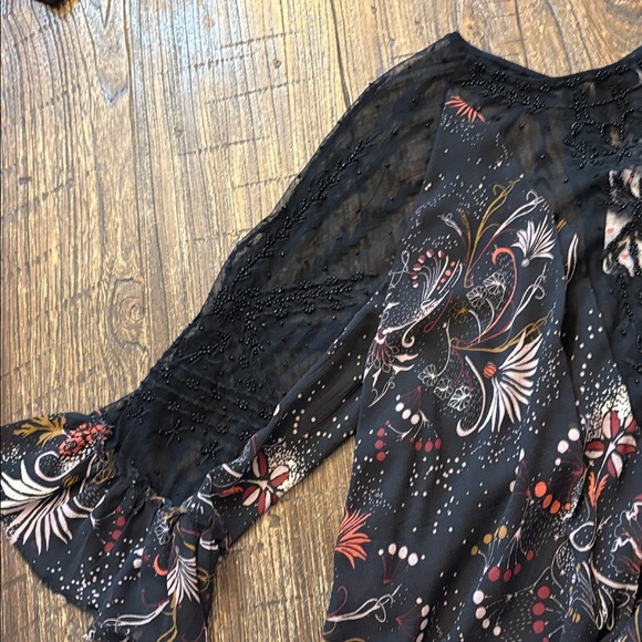 Free People Spirit of the Wild Maxi Dress Black Floral Small NWT - Picture 8 of 10